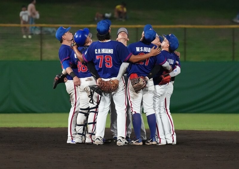 Taiwan's baseball team secures a 9-1 victory over China in the four-team super round at the 2026 Aichi-Nagoya Asian Games on Friday. Photo courtesy of Taiwan's delegation to the Asian Games