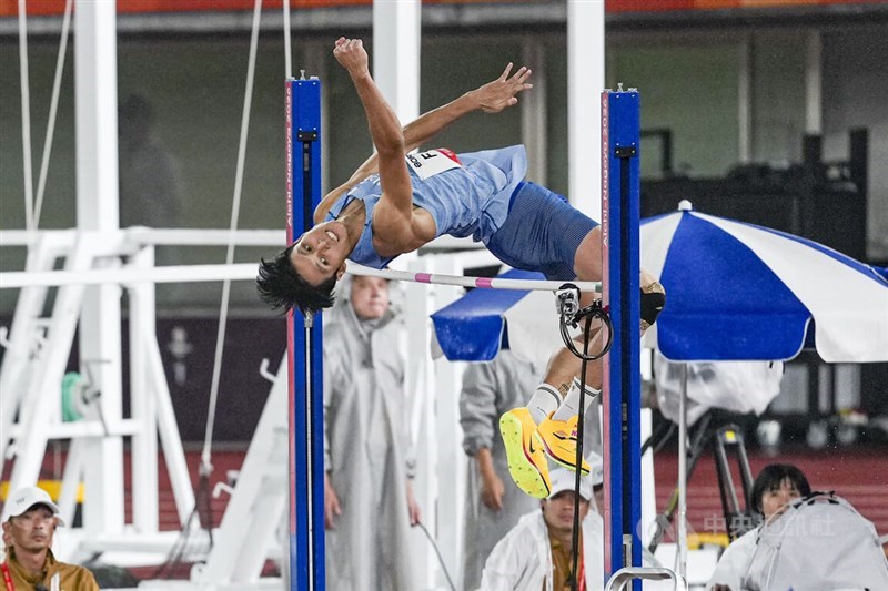 Taiwanese high jumper Fu Chao-hsuan. CNA photo Sept. 27, 2026