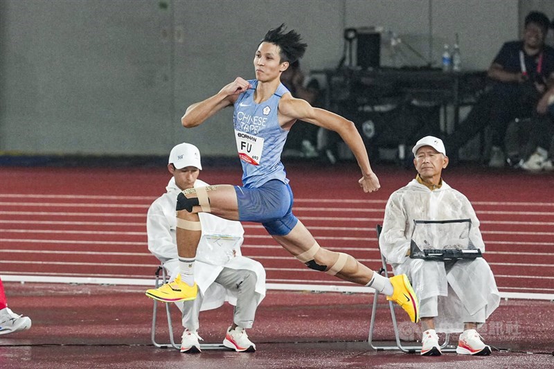 Taiwanese high jumper Fu Chao-hsuan. CNA photo Sept. 27, 2026