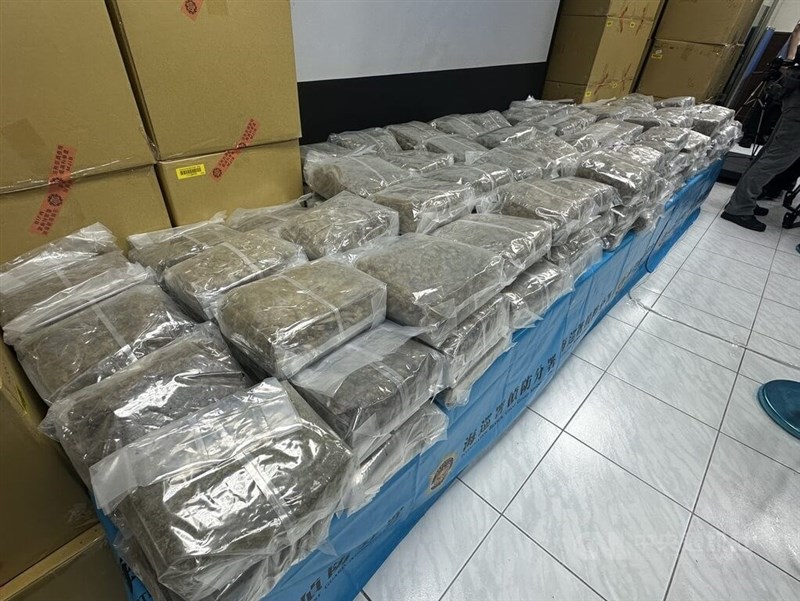 Bags of marijuana are ceased by Taiwan's authorities in this CNA file photo for illustrative purposes