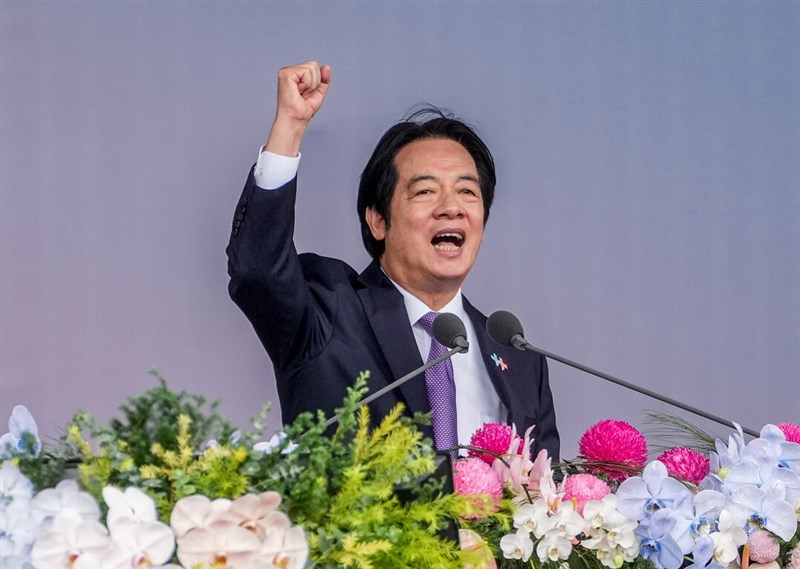 President Lai Ching-te delivers his National Day address in Taipei on Saturday. CNA photo Oct. 10, 2026
