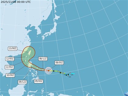 Tropical storm strengthens into typhoon; sunny to cloudy skies Saturday: CWA