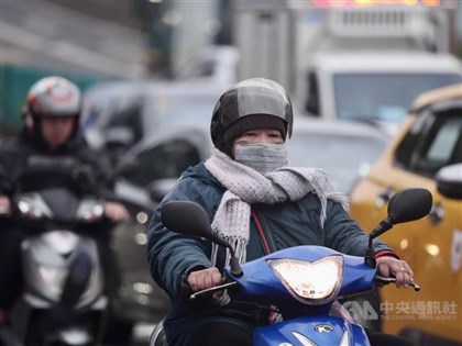 Weather system to bring 14°C lows to northern Taiwan Tuesday evening