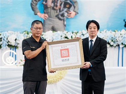 President Lai honors F-16V pilot who died in January training accident