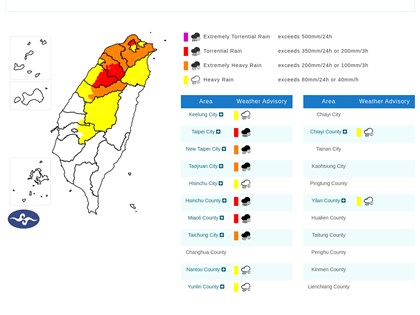 Typhoon Dolphin weakens, heavy rain threat remains: CWA