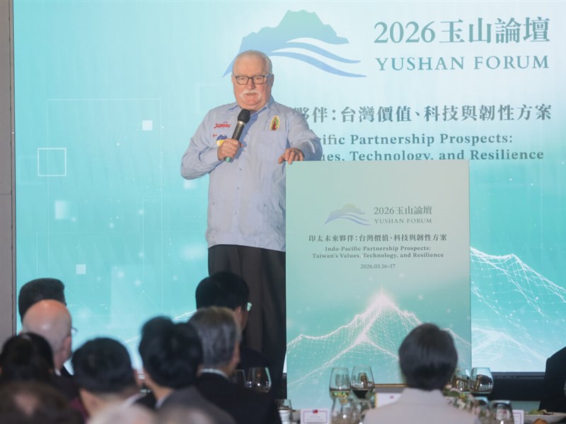 Walesa warns of China threat, urges solidarity to end communist rule