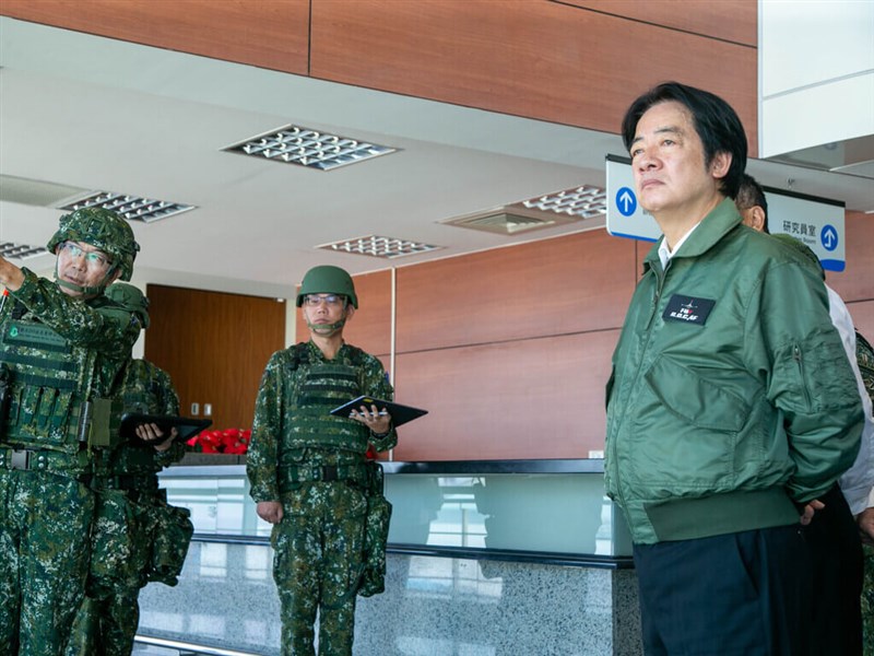 President Lai boards coast guard vessel to observe coastal defense