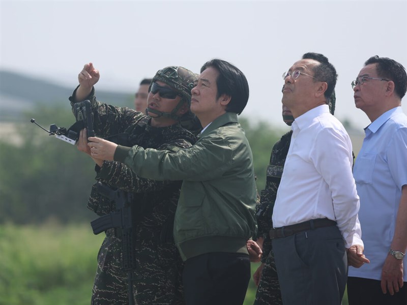 Lai boards missile boat for Taiwan coastal defense drill