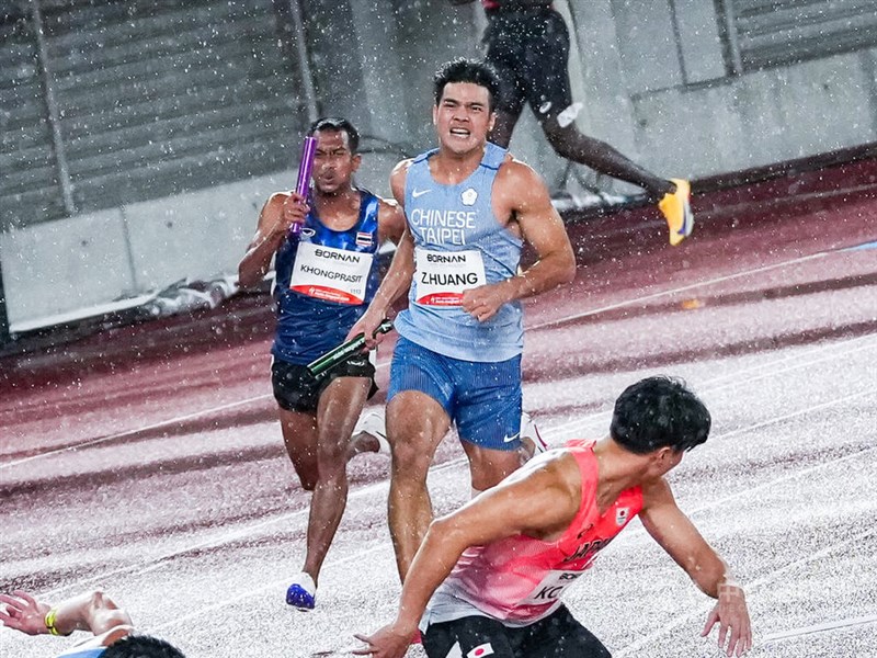 Taiwan's sprinters break national record, win Asian Games relay silver
