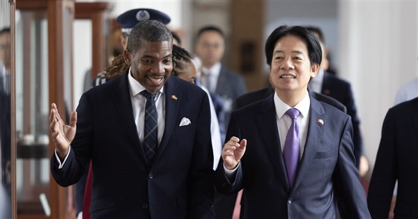 St. Kitts PM Drew makes Taiwan int'l participation pledge to Lai