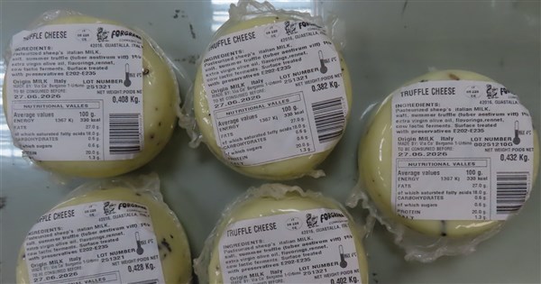 Italian truffle cheese fails to advance past Taiwan border over E. coli