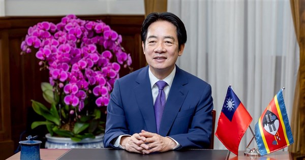 Lai thanks Eswatini in video address for its support of Taiwan