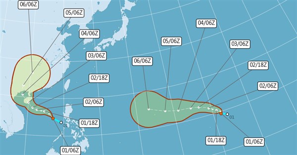 2 tropical storms could form over next 24 hours: CWA - Focus Taiwan