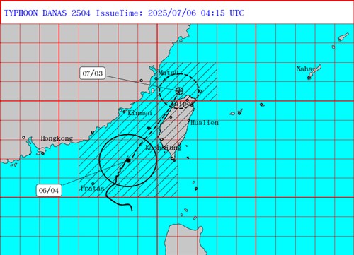 Danas menguat jadi taifun, peringatan darat diperluas ke hampir seluruh Taiwan