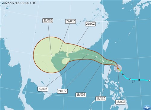 CWA: Badai Tropis Wipha terbentuk, hujan diperkirakan landa sebagian Taiwan