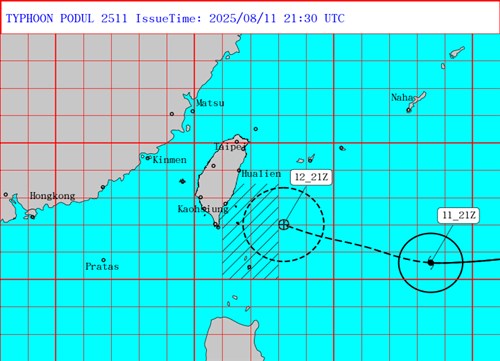 Taiwan keluarkan peringatan laut untuk Taifun Podul