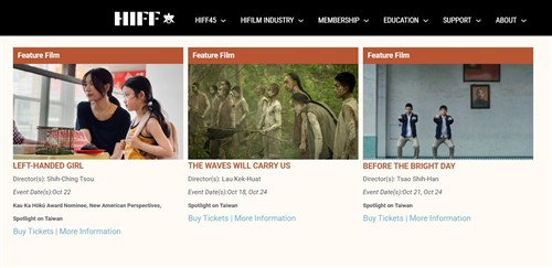 Festival Film Internasional Hawaii akan tampilkan 7 produksi Taiwan