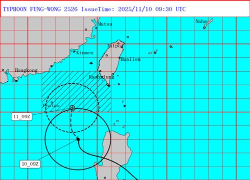 Taiwan keluarkan peringatan laut untuk Taifun Fung-Wong
