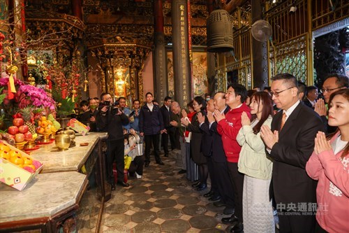 Presiden Lai pimpin doa Tahun Baru Imlek di Kuil Longshan