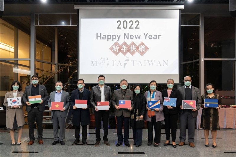 Hitung mundur Tahun Baru 2022 yang diadakan Kementerian Luar Negeri Taiwan, yang dihadiri Budi Susanto. (Sumber Foto : Kementerian Luar Negeri)