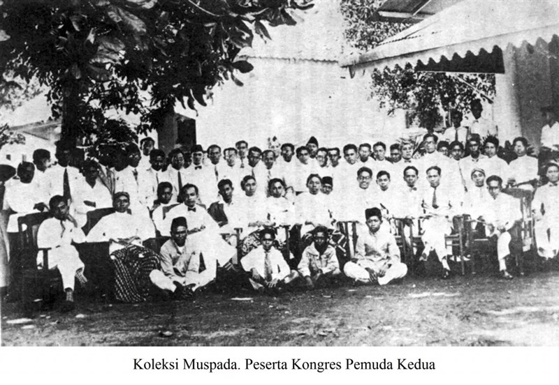 Para peserta Kongres Pemuda II yang berlangsung pada 27-28 Oktober dan melahirkan Sumpah Pemuda. (Sumber Foto : Museum Sumpah Pemuda)