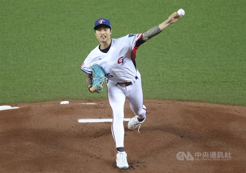Lin Yu-min, pemain utama Taiwan dalam pertandingan hari Rabu melawan Korea Selatan di Taipei. (Sumber Foto : CNA,13 November 2024)