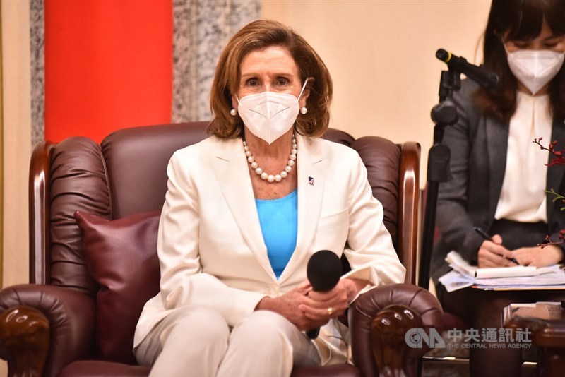 Nancy Pelosi saat kunjungannya ke Taiwan saat menjabat sebagai Ketua DPR Amerika Serikat. (Sumber Foto : Dokumentasi CNA)