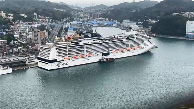 MSC Bellissima berlabuh di Pelabuhan Keelung. (Sumber Foto : Kontributor pribadi)