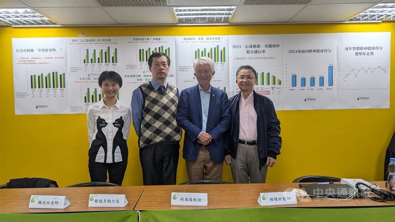 Mental Health Foundation merilis survei kesehatan mental masyarakat Taiwan, Selasa. (Sumber Foto : CNA, 17 Desember 2024)