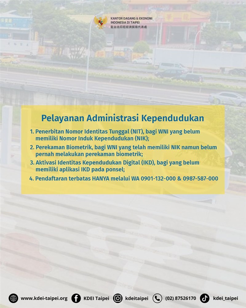 Pelayanan Administrasi Kependudukan (Adminduk) bagi WNI yang berada di luar negeri berupa Penerbitan Nomor Identitas Tunggal (NIT) bagi WNI yang belum memiliki NIK (Nomor Induk Kependudukan). (Sumber Foto : KDEI)