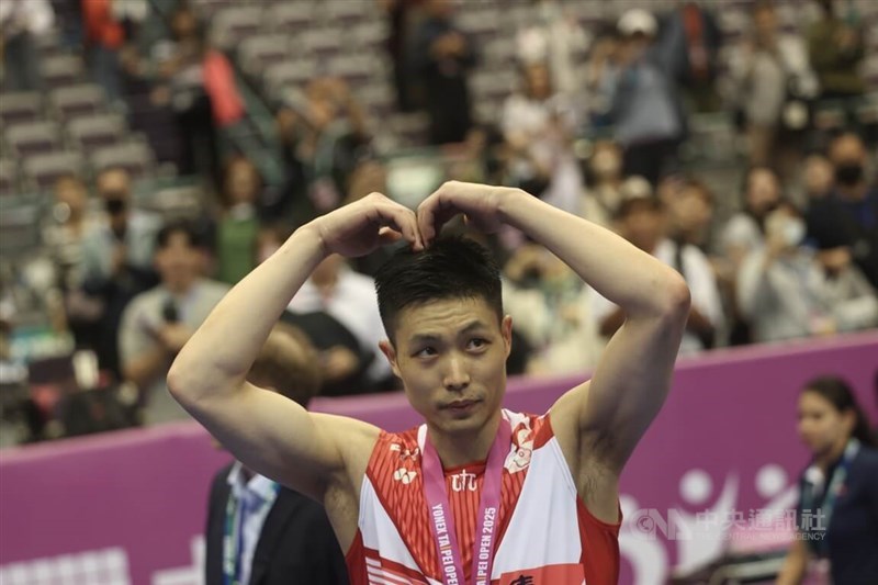 Atlet bulu tangkis Taiwan Chou Tien-chen. (Sumber Foto : Dokumentasi CNA)