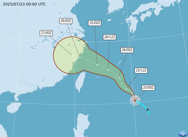 Badai tropis Francisco. (Sumber Grafik : Situs web CWA)