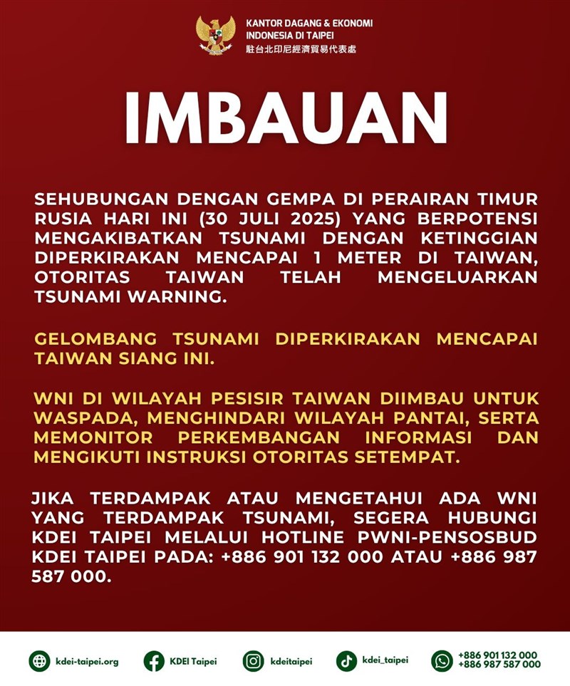 (Sumber Grafis : KDEI Taipei)