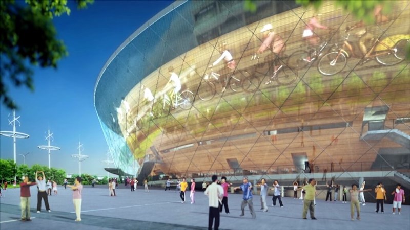 Gambar render rencana stadion kubah. (Sumber Gambar : Pemerintah Kota New Taipei)
