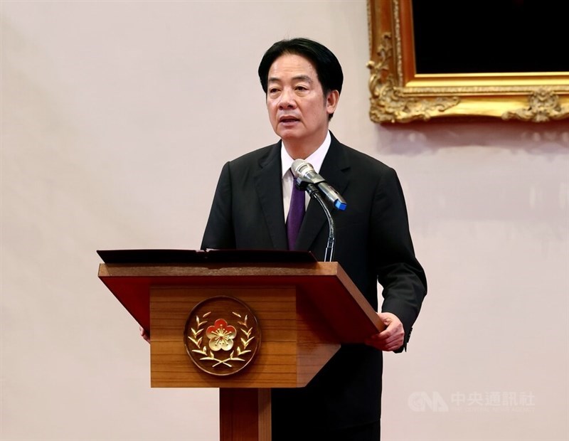 Presiden Lai Ching-te berbicara tentang investasi pertahanan nasional di Kantor Kepresidenan di Taipei pada hari Rabu. (Sumber Foto : CNA, 29 Oktober 2025)