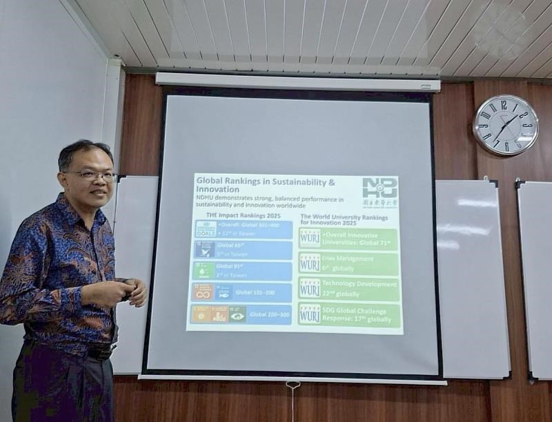 Delegasi National Dong Hwa University di Universitas Pertamina. (Sumber Foto : NDHU)