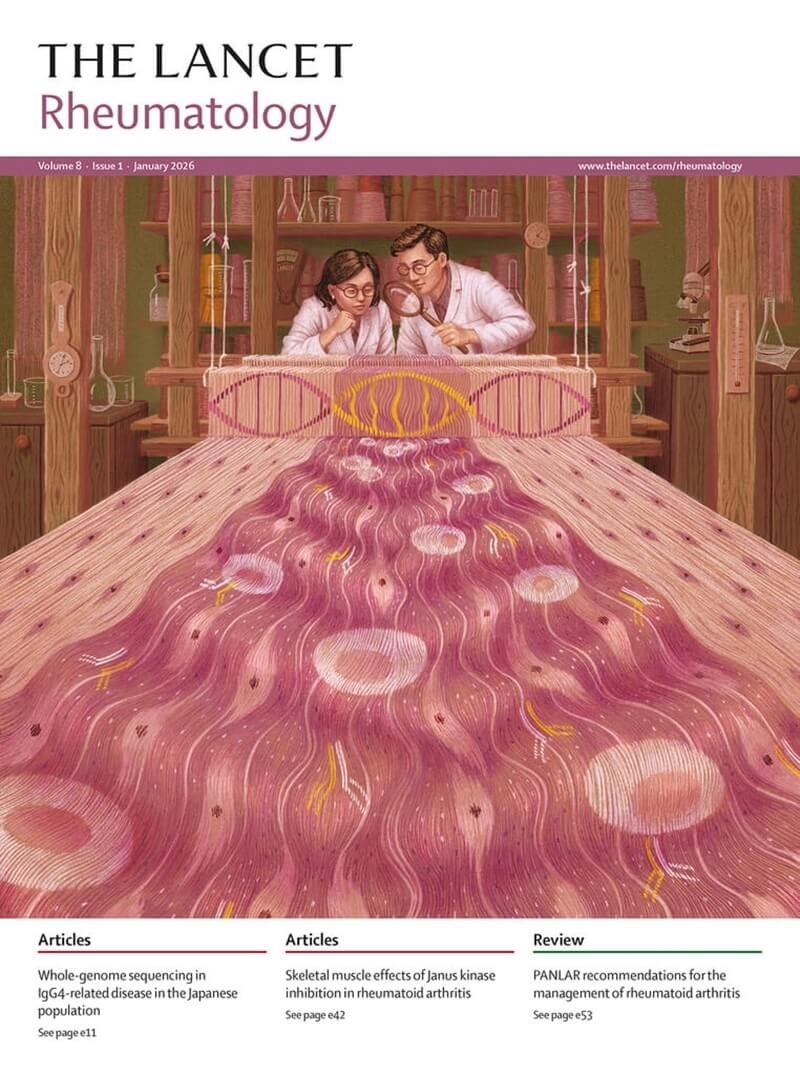 Sampul seni untuk jurnal medis The Lancet edisi Januari 2026. (Sumber Gambar : Dokumentasi Emma Cheng, 20 Desember 2025).