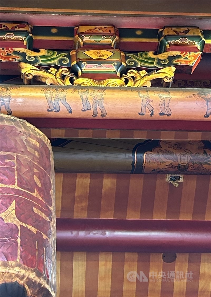 Kuil Yuqu di Kelurahan Lukang, Kabupaten Changhua yang dimeriahkan lukisan Spongebob SquarePants. (Sumber Foto : Dokumentasi CNA)