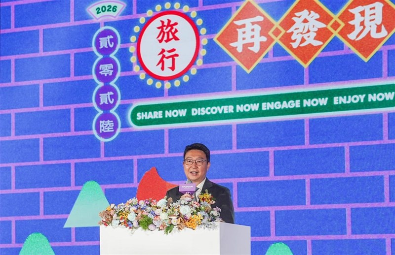 Menteri Transportasi dan Komunikasi Chen Shih-kai dalam Upacara Perayaan Hari Pariwisata, Senin. (Sumber Foto : Direktorat Jenderal Pariwisata)