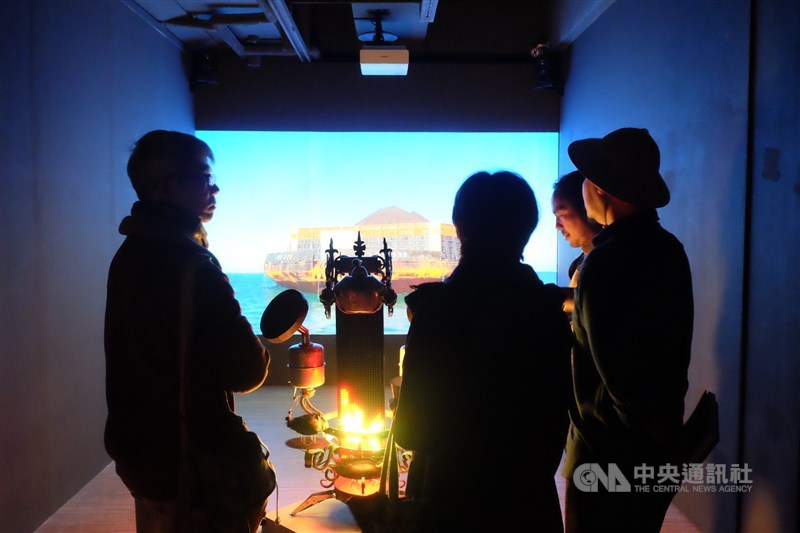 "Pesugihan Dhedhet Kemukus" dari Studio Prewangan di Honggah Museum Taipei. (Sumber Foto : CNA, 8 Maret 2026)