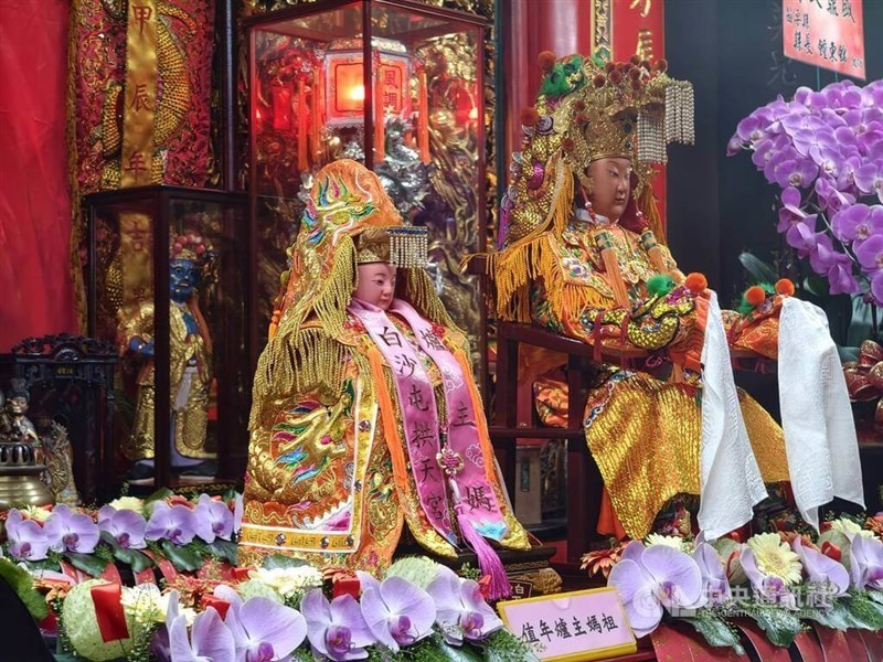 Patung Mazu di Kuil Gongtian. (Sumber Foto : CNA, 13 April 2026)