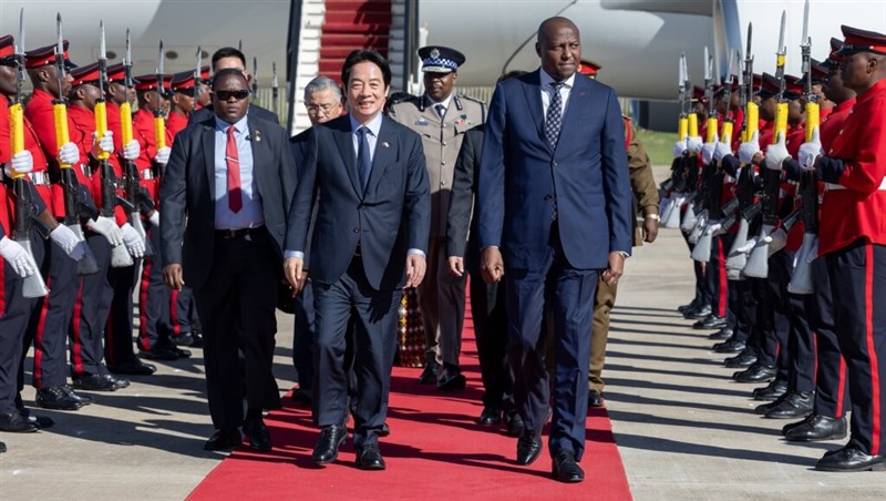 Presiden Lai Ching-te tiba di Eswatini pada hari Sabtu. Foto milik Kantor Kepresidenan 2 Mei 2026
