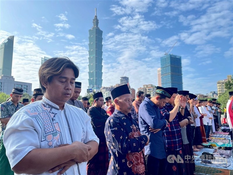 Salat Iduladha di Taipei pada 7 Juni 2025. (Sumber Foto : Dokumentasi CNA)