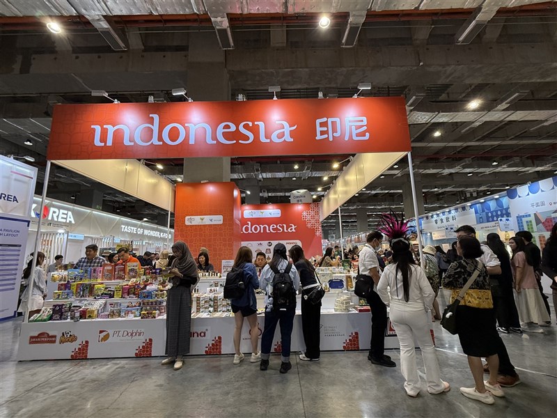 Paviliun Indonesia di Food Taipei Mega Show 2026. (Sumber Foto : CNA, 26 Juni 2026).
