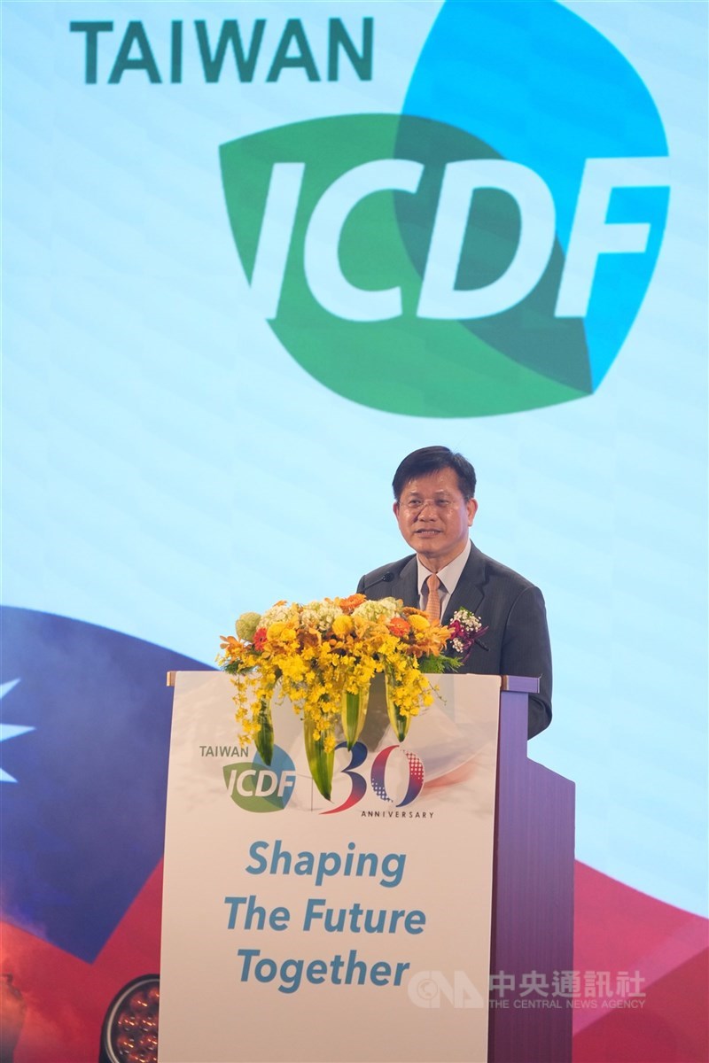 Menteri Luar Negeri Lin Chia-lung di upacara peringatan 30 tahun TaiwanICDF. (Sumber Foto : CNA, 1 Juli 2026)