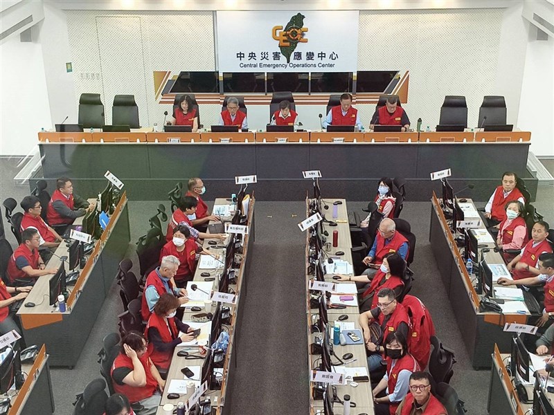 Rapat koordinasi CEOC kesembilan untuk Taifun Bavi pada Minggu pagi. (Sumber Foto : CEOC)