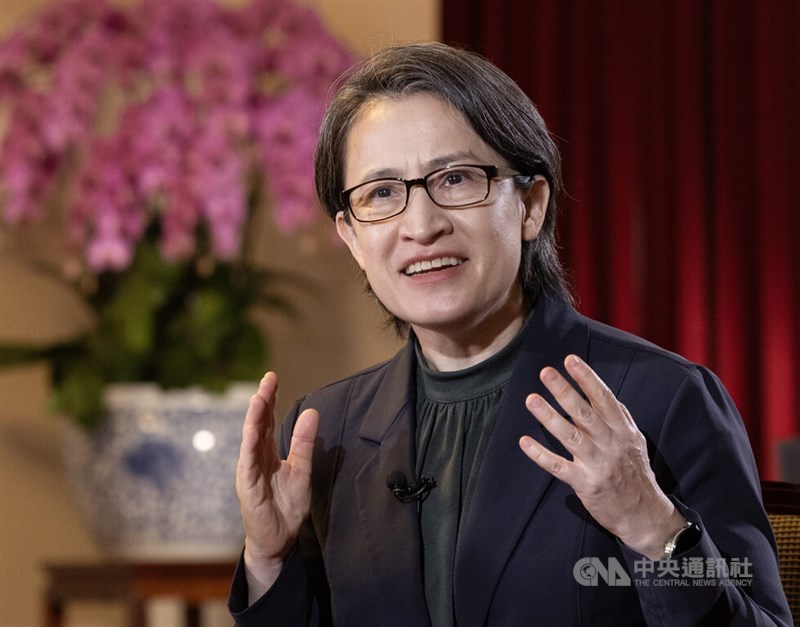Wakil Presiden Hsiao Bi-khim dalam wawancara bersama CNA pada 21 Agustus 2026. (Sumber Foto : CNA, 21 Agustus 2026)