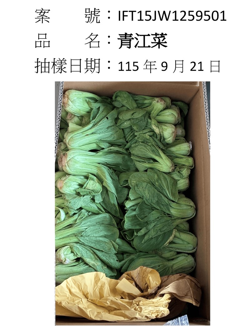 Pakcoy dari PT. Andalan Niaga Jaya. (Sumber Foto : Direktorat Jenderal Pengawas Obat dan Makanan Taiwan)