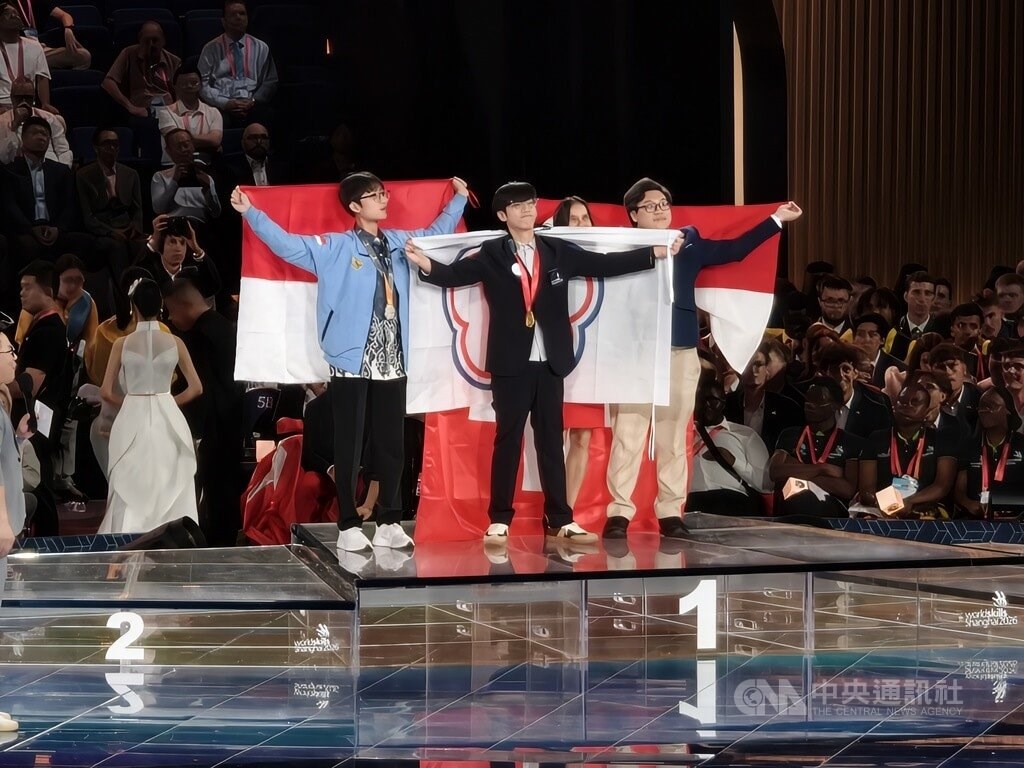 技能五輪国際大会 台湾勢は金3、銀3、銅7 出場職種の9割で入賞