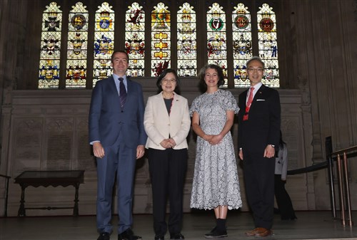 蔡前総統、英議会で演説  台湾と英国の連携強化を呼びかけ